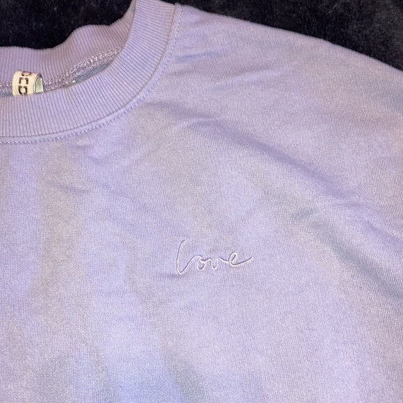 Bundle or Discount!  Purple Sweatshirt with Love embroidered in top corner - Picture 2 of 4